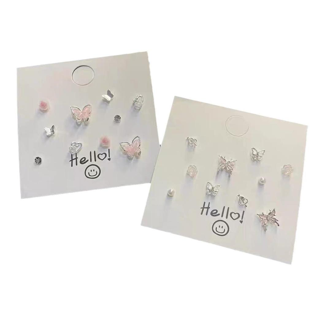 "Charming Silver Needle Butterfly Earrings - Delicate, Exquisite, and Fresh Design"