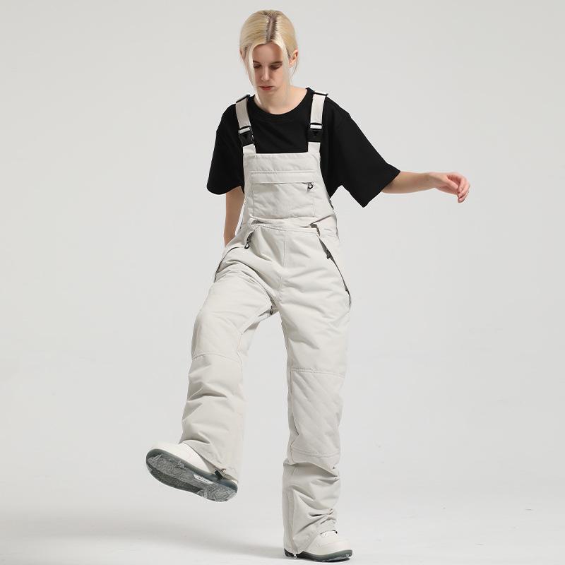 Women's Winter Waterproof Ski Overalls: Windproof, Wear-Resistant, One-Piece Snowboard Pants