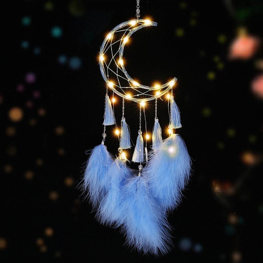 Moon & Heart Dreamcatcher DIY Kit - Boho Fairy Decor, Forest-Themed Wind Chime Craft Set