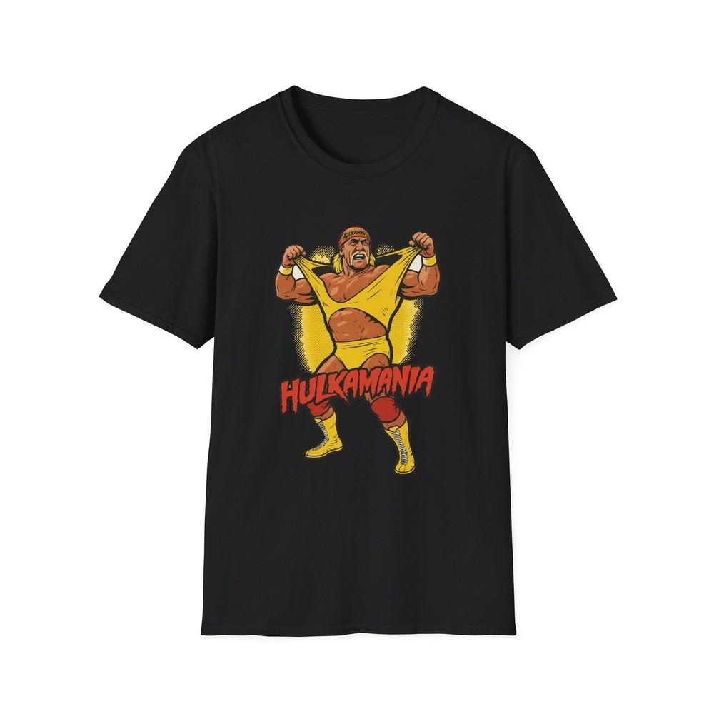 Hulkamania T-Shirt – Classic Red Yellow Wrestling Legend Tee