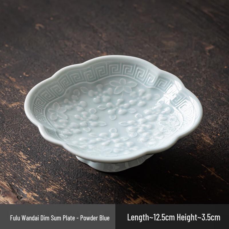 High-Footed Chinese Ceramic Snack Plate