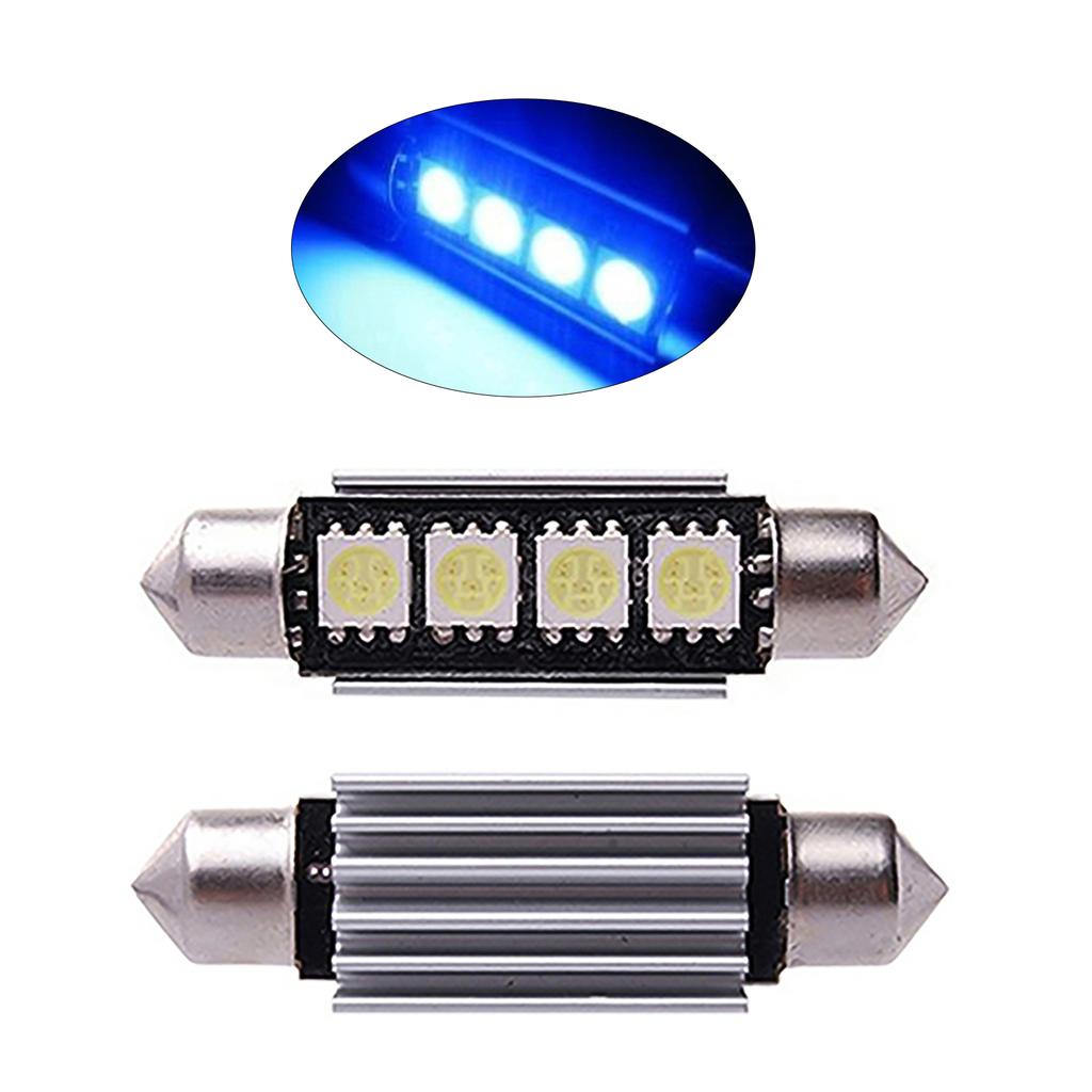 1 Par 41 mm 42 mm 5050 4SMD LED Festoon Lights Felfri bil interiör kupolljus