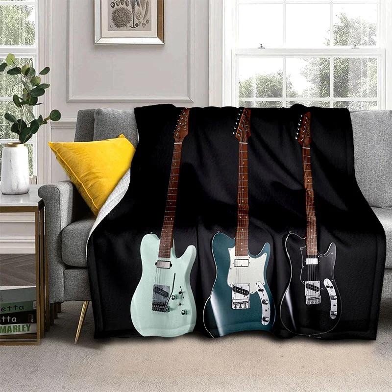 HD Classical Guitar Electric Guitar Blanket,Soft Throw Blanket for Home Bedroom Bed Sofa Picnic Travel Office Cover Blanket Kids