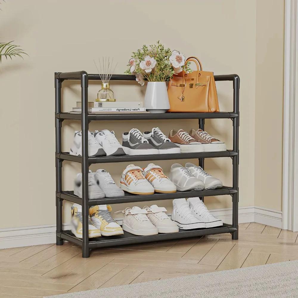 Einfache Montage Lagerregal Zuhause Mehrstöckig Stehender Schuhorganisator Lagerung Langlebig Snack Schlafsaal Lagerregal Schuhschrank