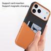Fabric Cloth Pu Leather Phone Case for iPhone 17 Pro Max 17 Air 17 Contrast Color Card Insertion Magnetic Magsafe Card Bag Cover