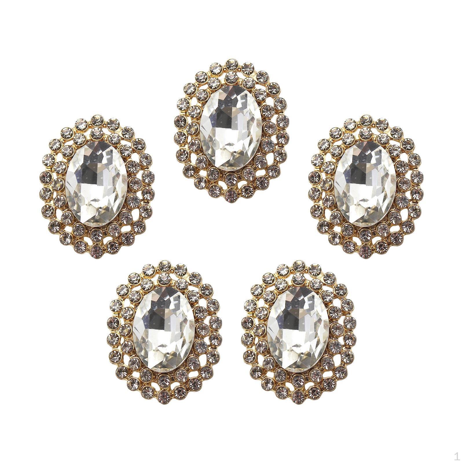 

5 шт. Металлические пуговицы на ножке швейные принадлежности свадебные поделки стразы для одежды сумки золотой