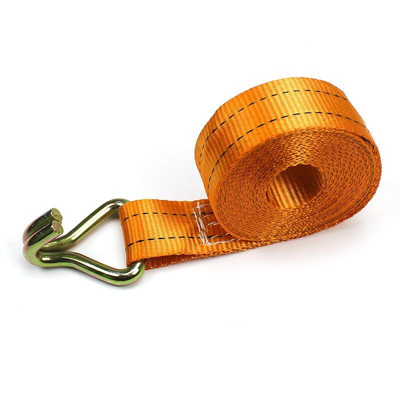 Heavy-Duty Ratchet Lashing Strap with Double Hooks