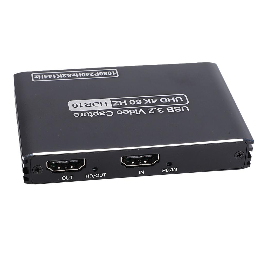 4K 60Hz Video Capture Card USB3.2 HD Multimedia Interface Capture Card HDR VRR Support with Loop Out for Live Streaming
