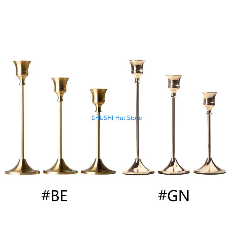 3pcs/set Candelabra Holder Wedding Table Centerpieces Stand Candelabrum D57B