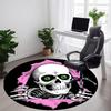 1 Pieza Calavera, Alfombra Ripper, Redonda Antideslizante Duradera Tamaño Grande Alfombra de Oficina, Adecuada para Oficina