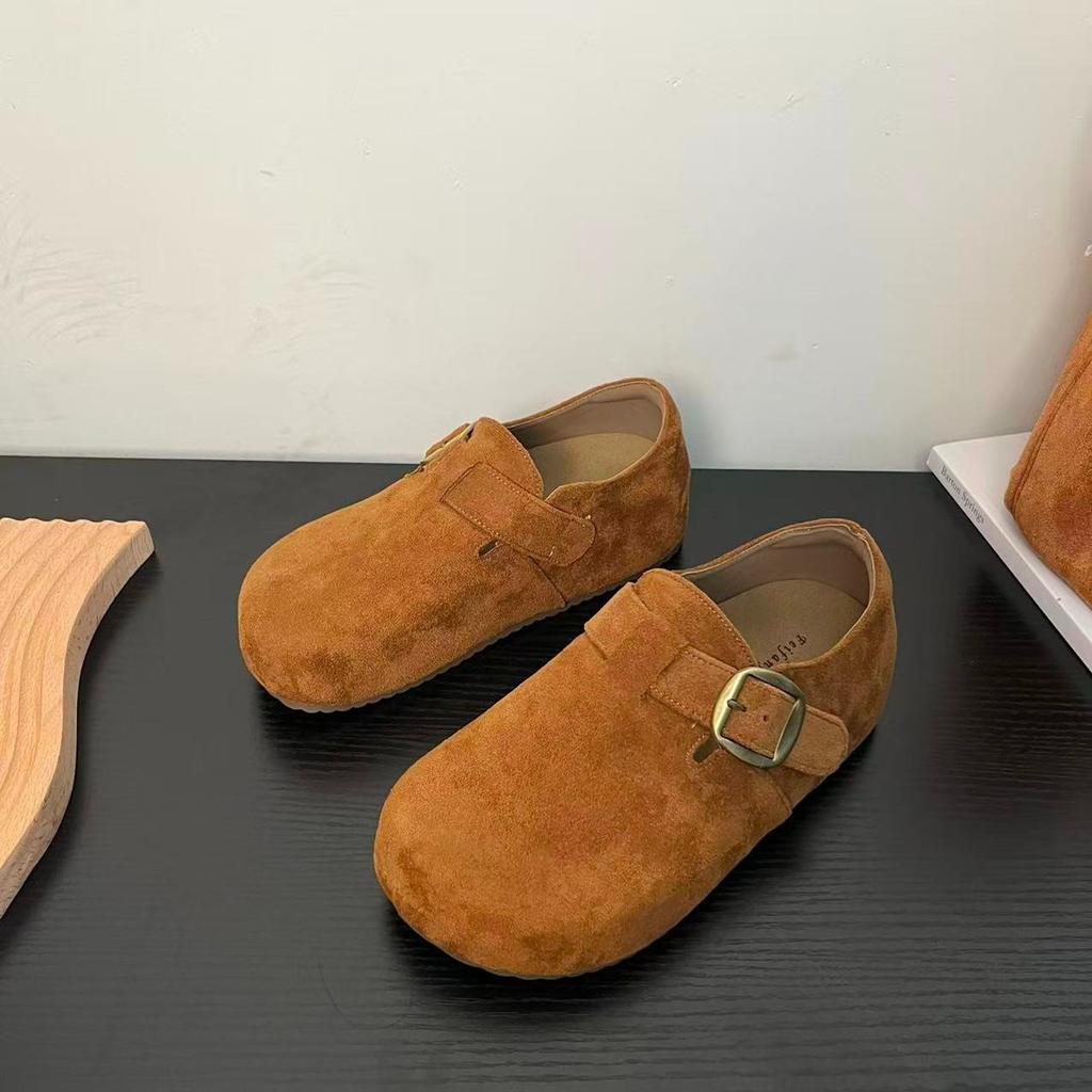 All-inclusive Ein-Pedal-Schuhe Boken dicksohlige Innenhöhe Erhöhung 2025 einzelne Schuhe neu hässlich süß Boken Schuhe Damen Doudou Schuhe Herbst