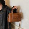 Fashionable Ladies Handbag Small Boston Bag Premium Retro Simple Shoulder Bag PU Material Crossbody Bag Suitable for Daily Commuting Shopping Travel