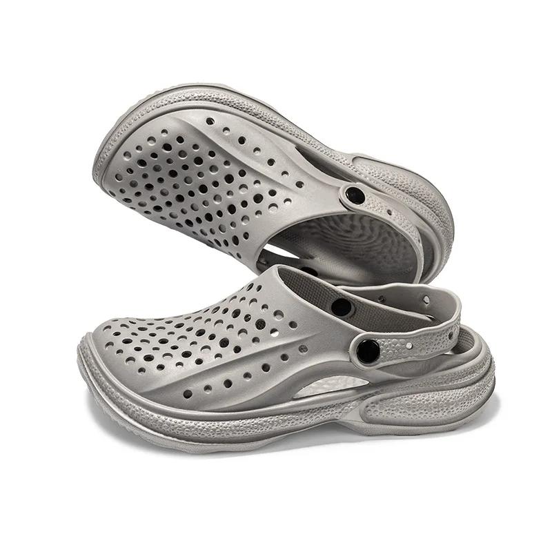 2024 Beach Outdoor Sandals Mens Slippers New Waterproof Summer Water Shoes Big Toe Holey Shoes For Men  Sandals Wrapped Slippers