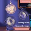 4 in 1 Clip Fan 5 Speeds 3 Night Lights 720° Rotation USB Rechargeable Brushless Motor Ultra Quiet for Home Office Dorm Camping