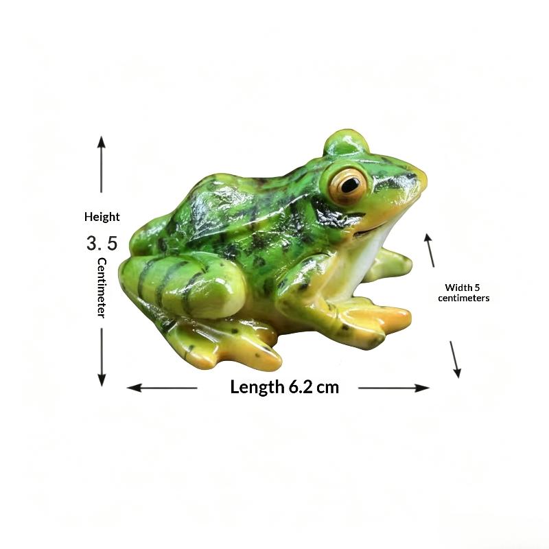 Realistic Mini Frog Resin Figurine Cute Small Ornament Statue for Fish Tank Aquarium Patio Garden Desktop Decoration