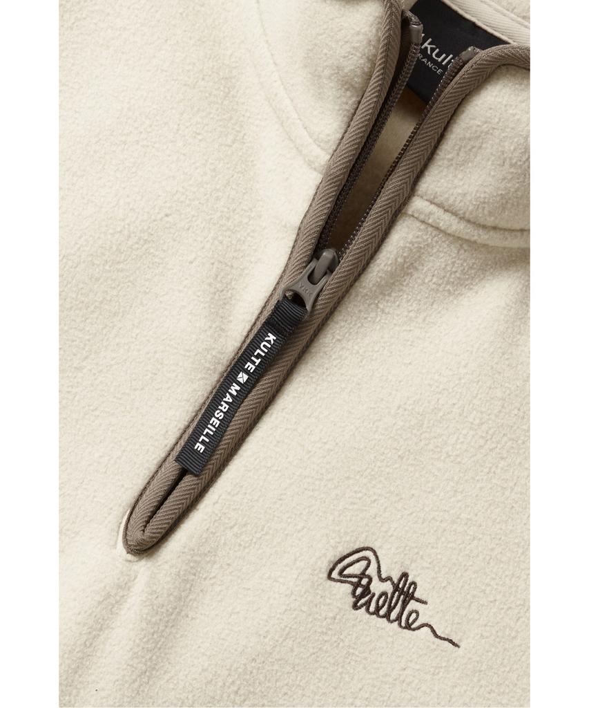 KULTE S-Script Logo Fleece Half Zip Crewneck_L.Beige