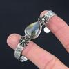 Womens day Deal 925 Silver Labradorite Gemstone Mother Anniversary Trendy Bangle