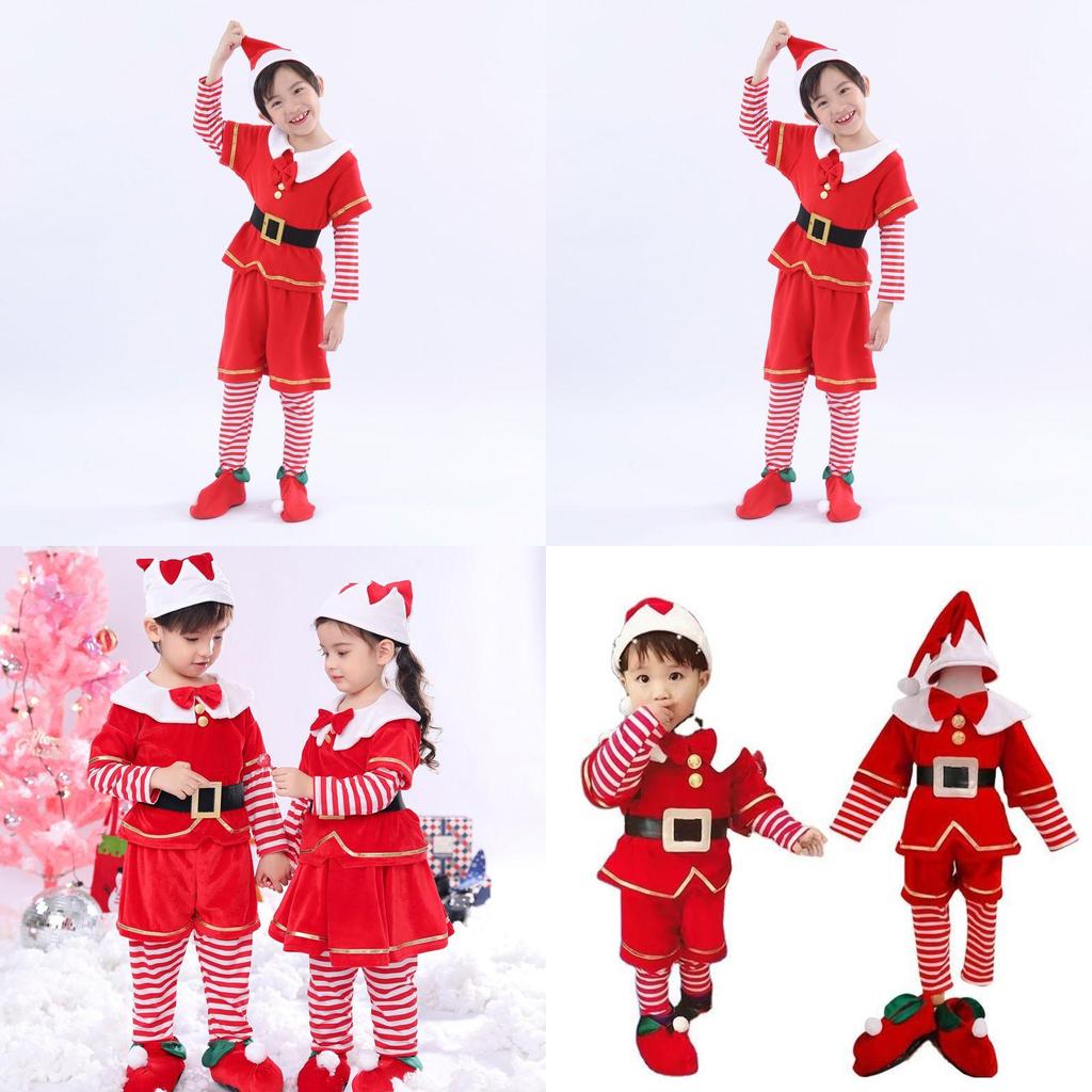 Joyful Christmas Elf Toddler Outfit For Xmas Party Claus Costume