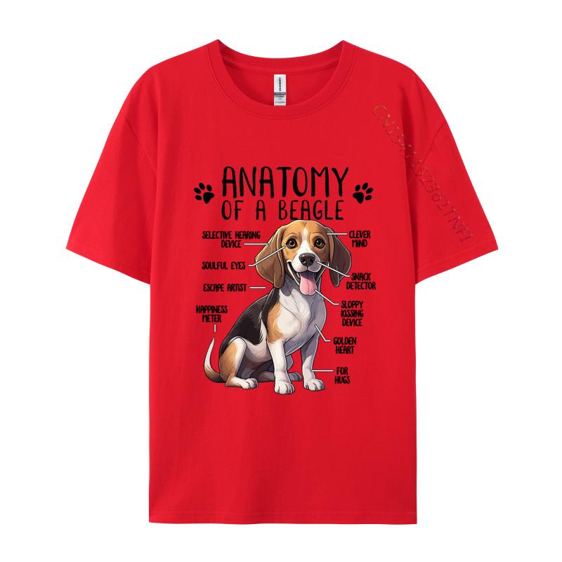 Beagle Anatomy Beagle Dog Tshirt Vintage Funny Tshirts Gifts TShirt T Shirts for Men Customized Tees Cotton S