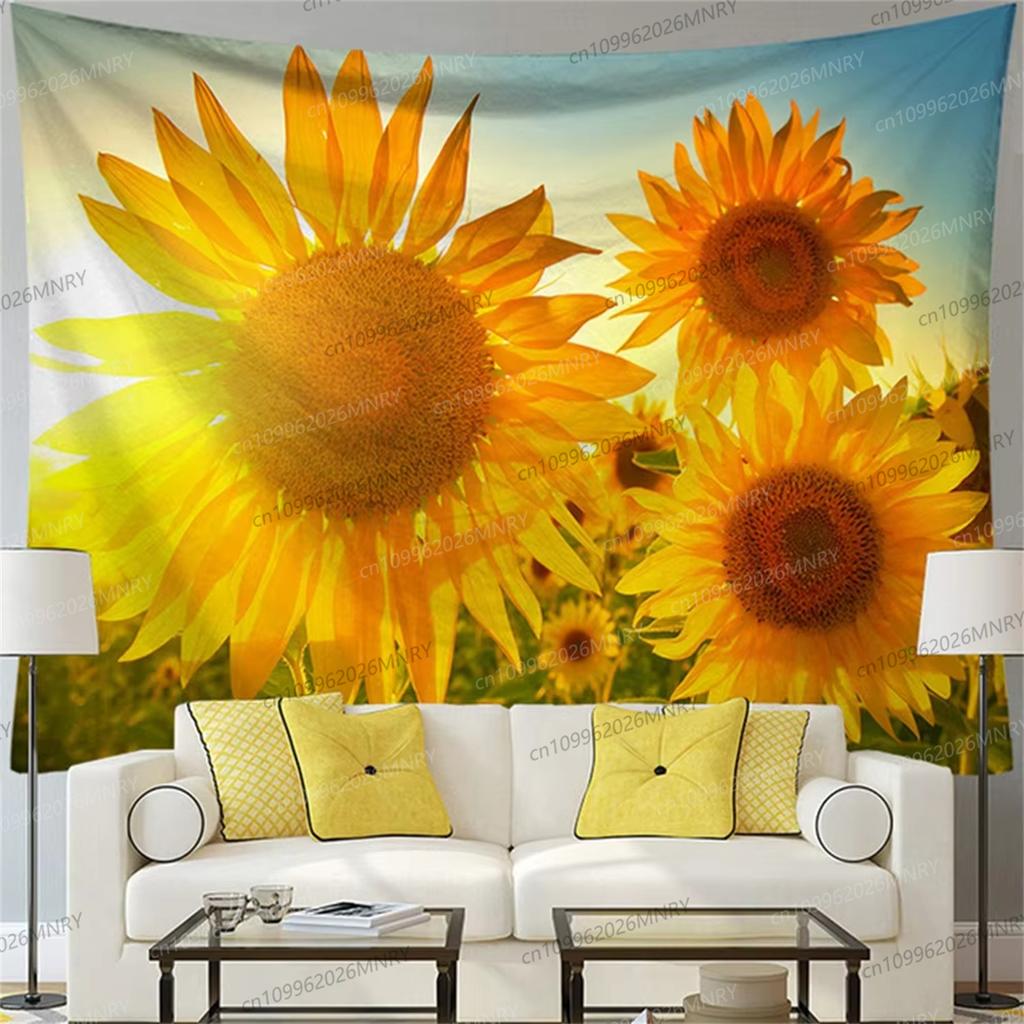 Sunflower Tapestry Wall Tapestry Decor Bright Flower Print Perfect Gift for Dorm Tapestry Bedroom Living Tapestry Room Tapestry