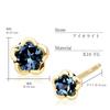 Earrings K10 Natural Stone Stud Earrings Flower 10k Gold Stud Iolite [Sears] Women's se105-0023-yg-io