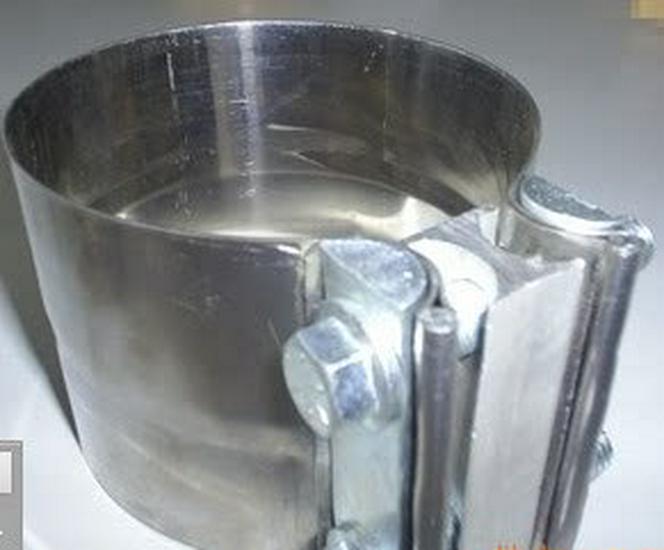 Stainless Steel 304 Exhaust Pipe Clamp / Muffler 409 Band Clamp