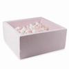 Dry Pool 90x90x40 Velvet Soft Light Pink with 400 Balls: White, Light Pink, Opalescent