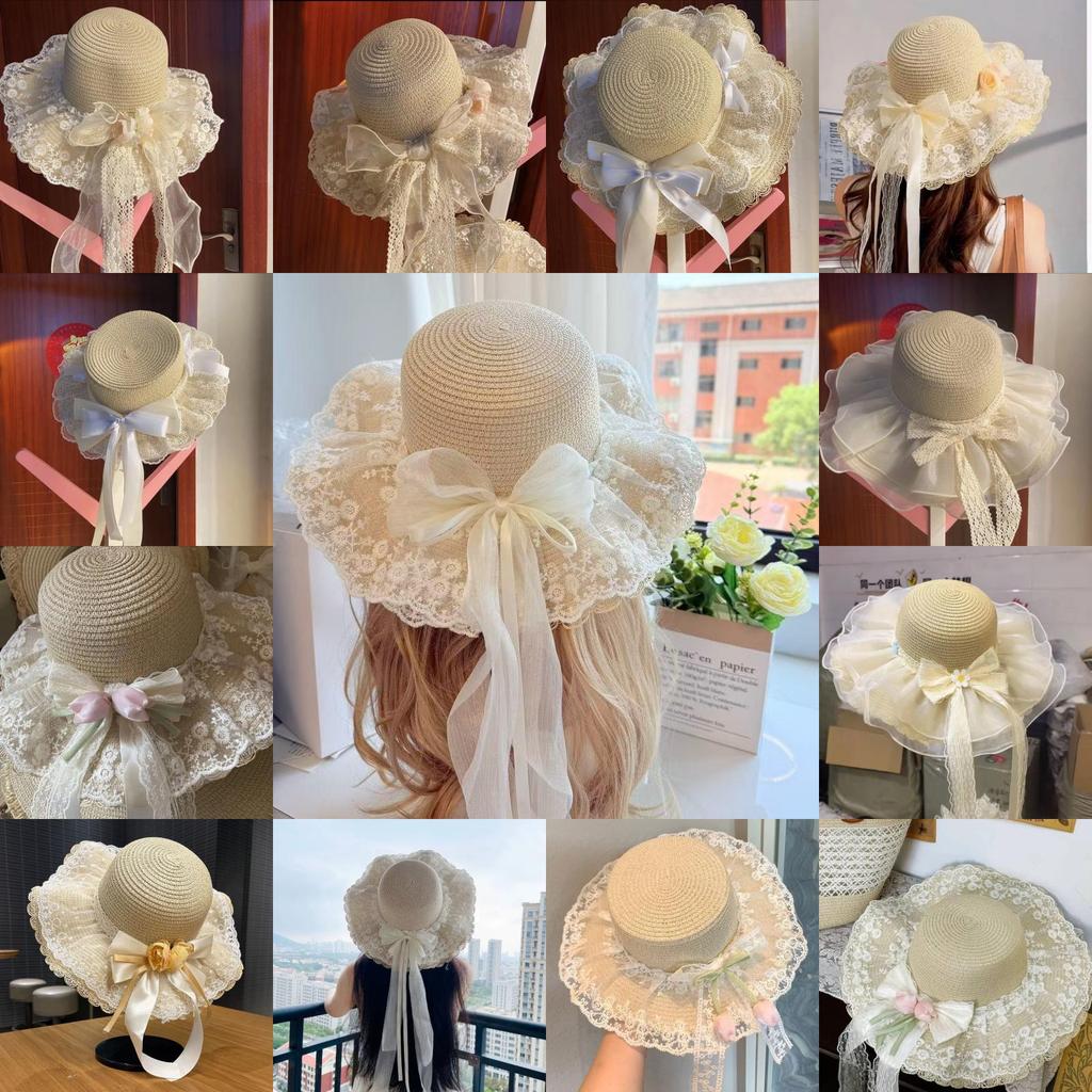Summer Straw Hat With Large Brim For Sun Protection And Beach Travel