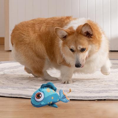 Pet Toy Sound-Producing Interactive Dog Toy Fish Shape Bite-Resistant Soft Chew Toy Pet Play Companion