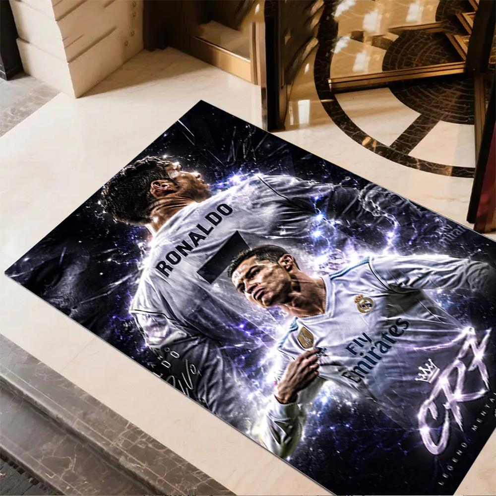 Ronaldo's Legendary Journey Area Rug Design for Hallway Bedrooms Dormitory Entryway Antislip Carpet Decorate Offices Best for Christmas