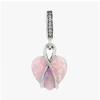 PAndora Mom Opalescent Pink Murano Pendant And Dangle Silver Charm 793202c01