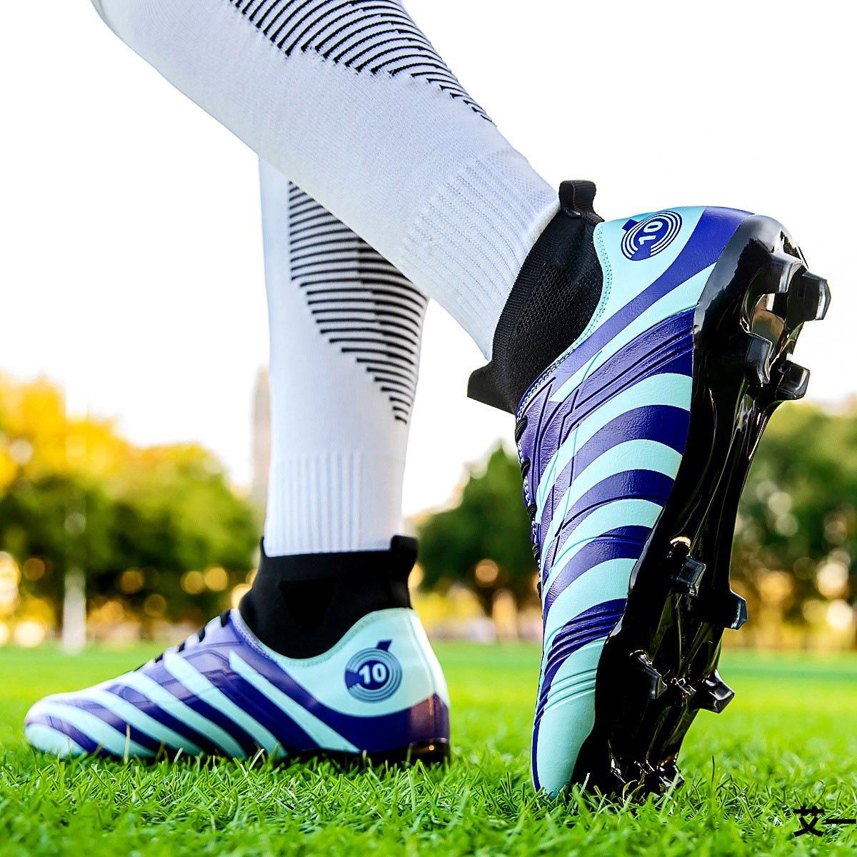 

Soccer Shoes High Student Spikes Shattered Nails Training Club Game Sneakers 35