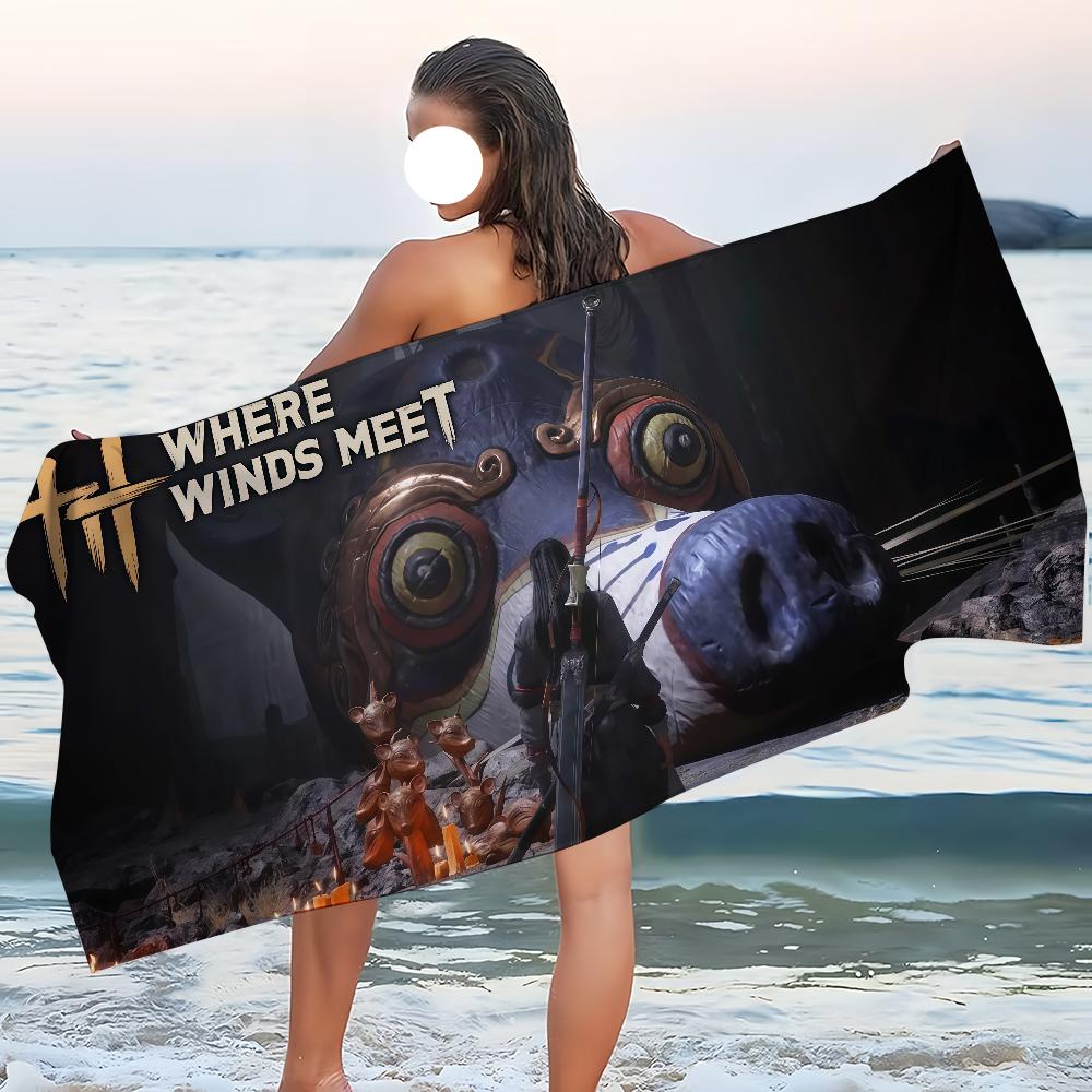 Towel Meet Beach Winds Bath Quick-Drying Lightweight Portable Sauna Video Camping Swim Game Pool Where Travel