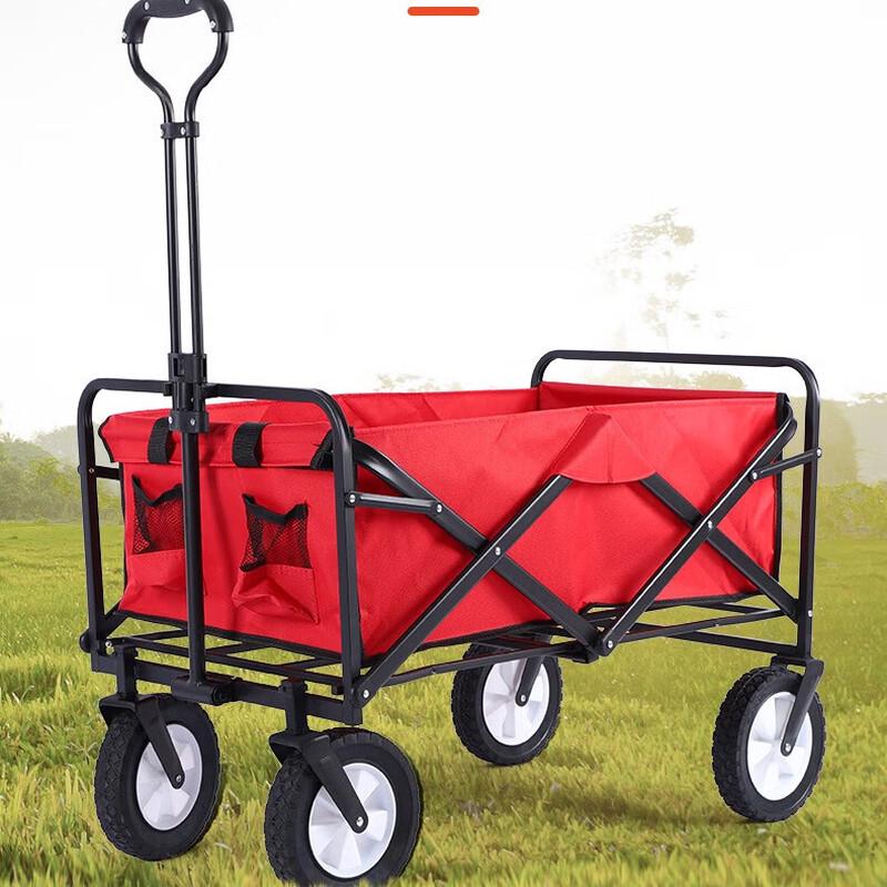 Folding Outdoor Camping Cart 8-inch Narrow Wheel
