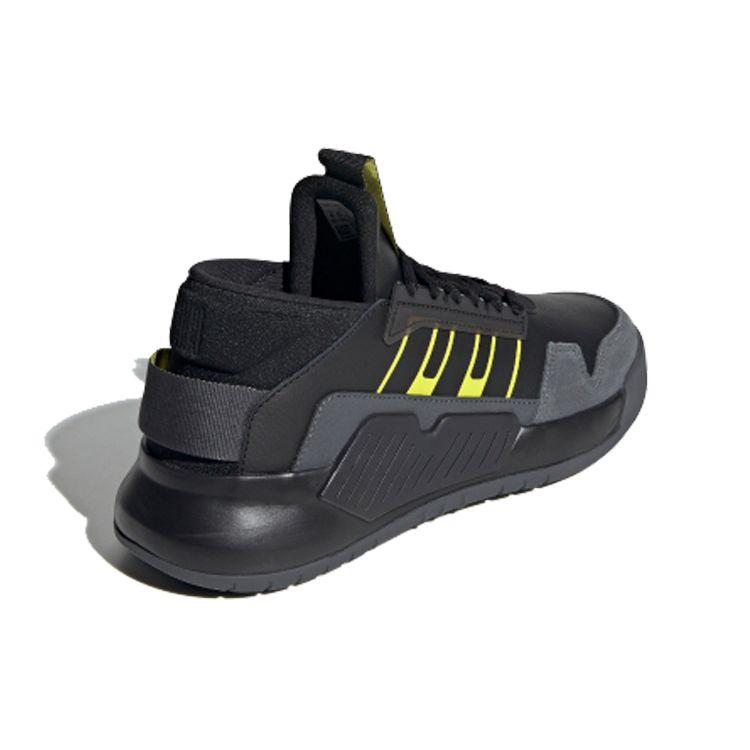 adidas Neo Bball 90S Comfortable Versatile Shock Absorption Low Top Lifestyle Casual Shoes Men Sneaker Black Gray Yellow EG9027