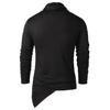 Herren Basic Oberteile Unifarben Langarm Pullover Locker Weich Atmungsaktiv Asymmetrischer Rollkragen Bequemes Herbsthemd Herren Alltagsbekleidung