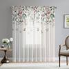 2 kusy HD digitální jednoduché motýlí květinové tištěné záclony domácí dekorace styl dekorativní obývací pokoj ložnice tyčové záclony