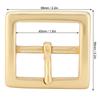 Brass Belt Buckle Single Pin End Bar Heel Gold Leather Craft Bag Hardware Accessories 40x56mm
