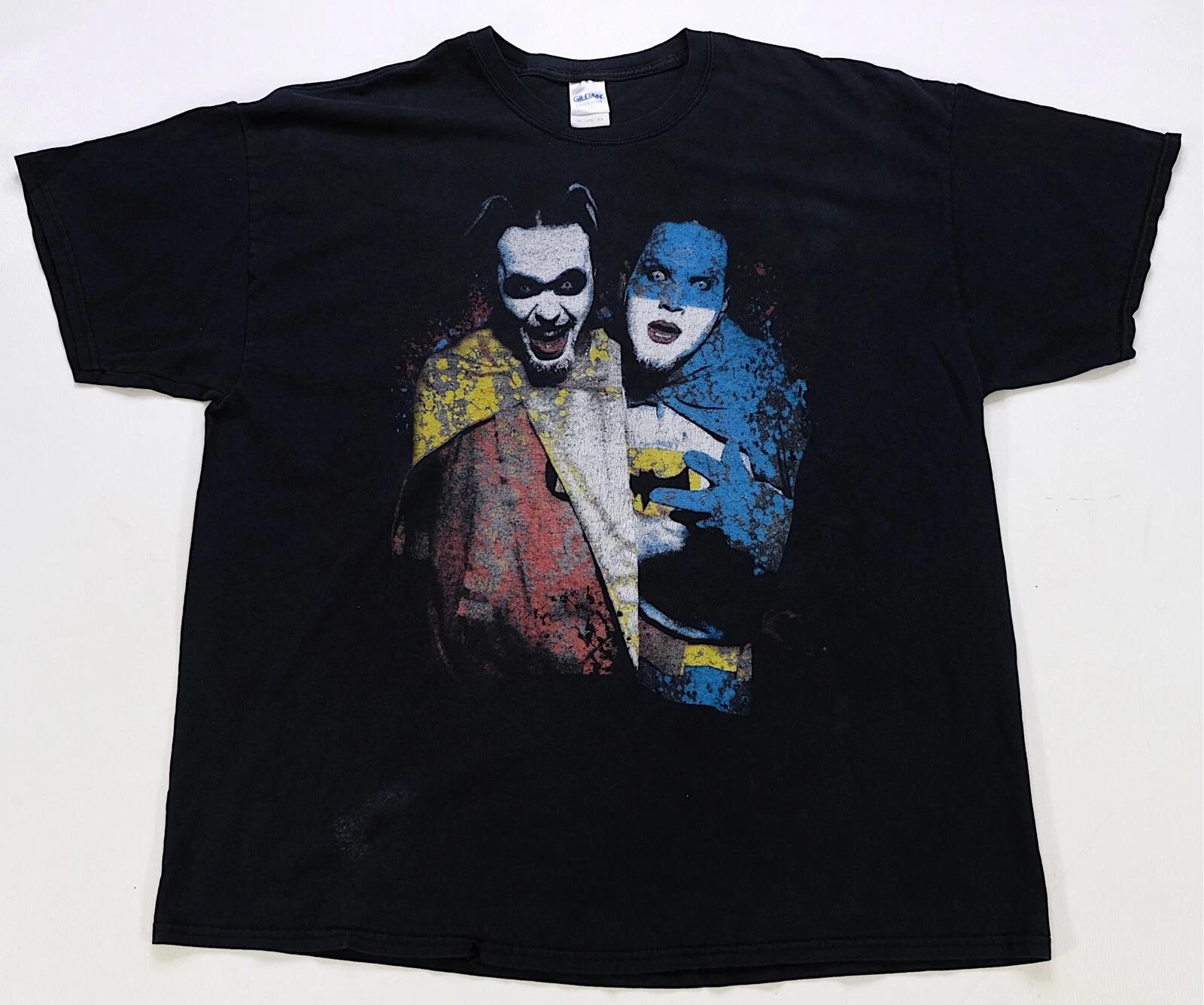Rare VTG Twiztid The Demented Duo Batman Logo T Shirt 2000s ICP Rap Group SZ 2XL M