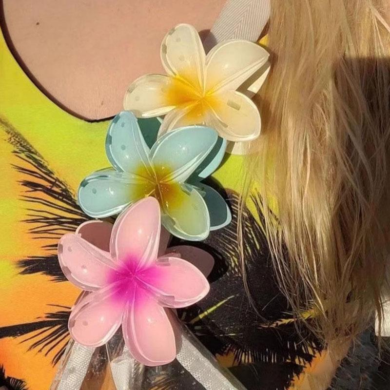 2pcs Frangipani Grasp The Temperament Hairpin Travel Photography Advanced Atmosphere Clip Headband