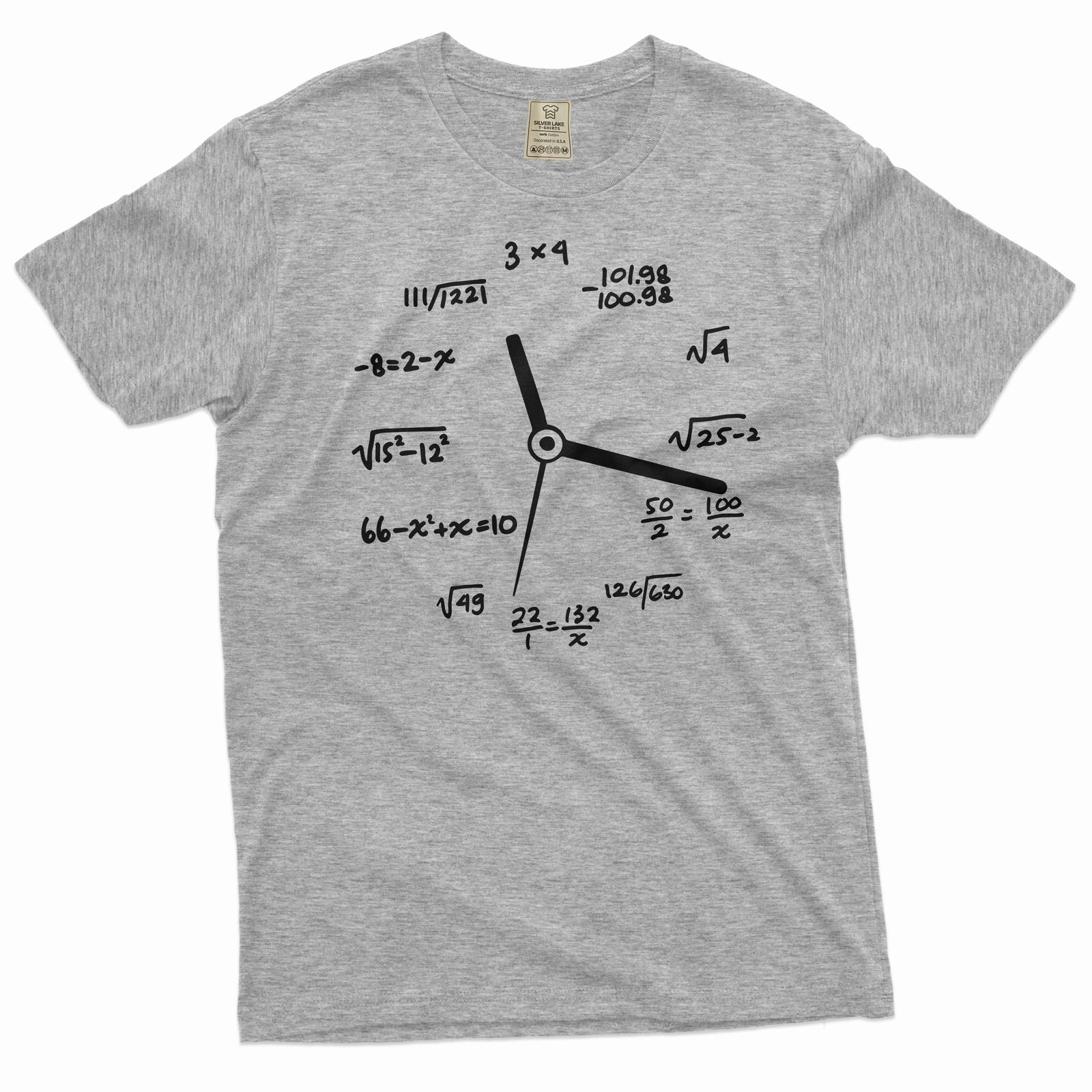 Math mathematics Clock tee geek science math school clock gift for Student M