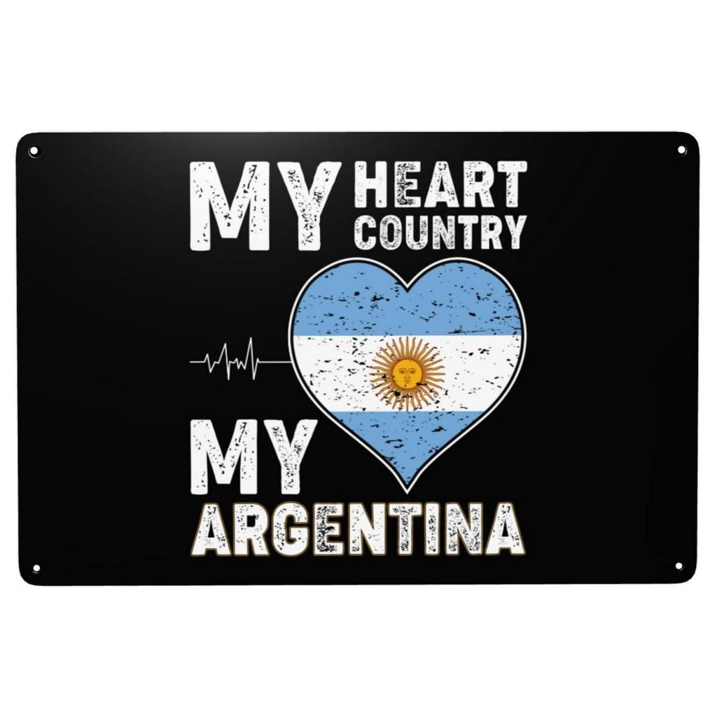 Argentina Metal Tin Sign Football Wall Decoration Plaque Vintage Art Poster Iron Painting for Man Cave Home Cafe Garden Club Bar