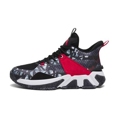 Comfortable Versatile Shock Absorbing Non-Slip Low-Top Kids Basketball Shoes Kids Sneaker Black Red 312311115-2