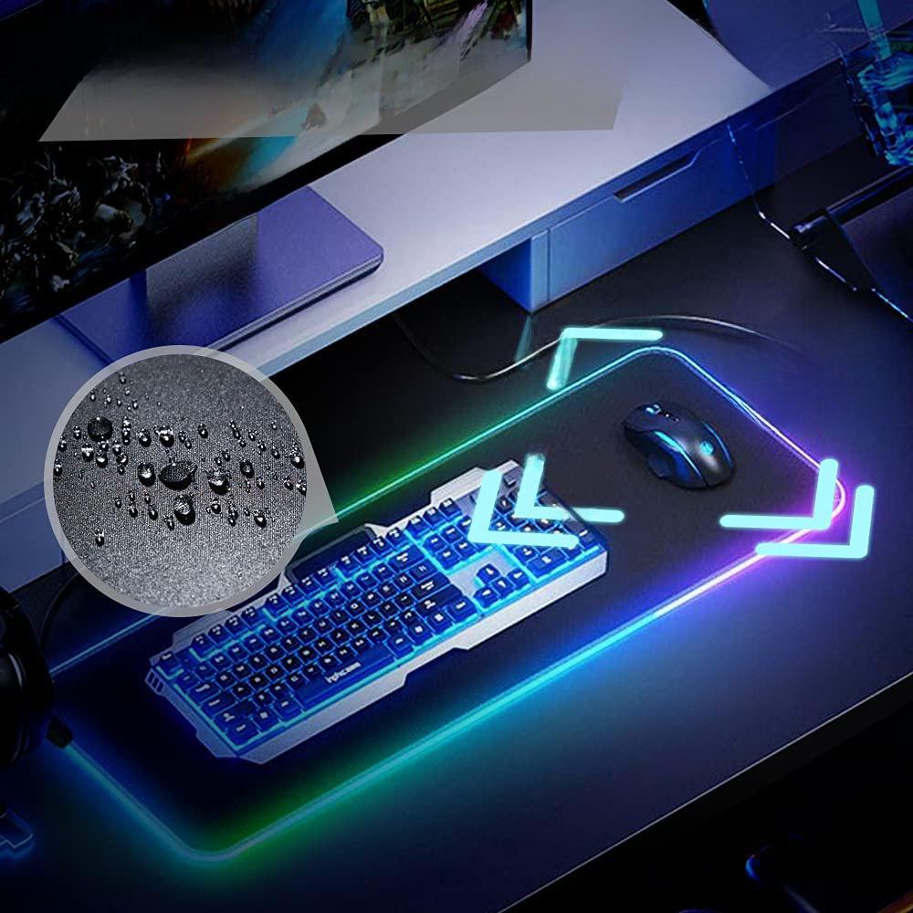 RGB-Gaming-Schreibtischunterlage – Übergroßes leuchtendes Mauspad für Jungen und das Büro