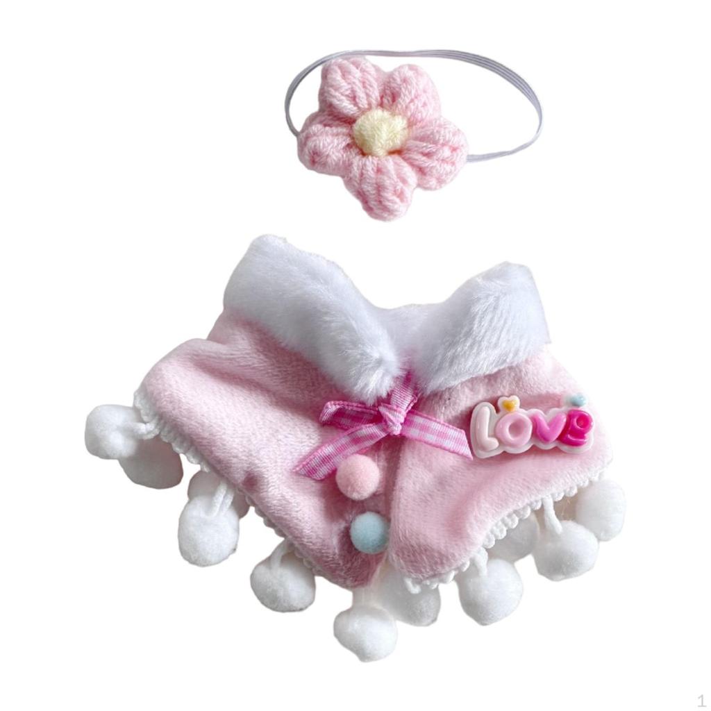 15cm 17 cm Plush Doll Clothes,Doll Dress up,Doll Shawl,Stylish,Soft, Cute Cloak Clothing Soft