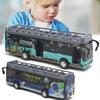 1/50 Tour-Doppeldeckerbus für Kleinkinder, Spielfahrzeuge aus Druckgusslegierung mit Geräuschen und Lichtern, Stadtautospielzeug mit Pullback-Action und zu öffnenden Türen