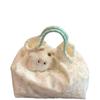 Korean Style Cartoon Rabbit Canvas Shoulder Bag - Large Capacity for Female Students