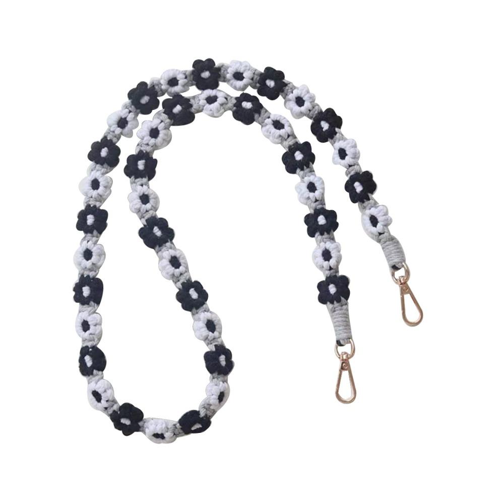 Cotton Mobile Phone Lanyard Daisy Macrame Keychain Hanging Strap Bag Hanging Rope Bag Accessories