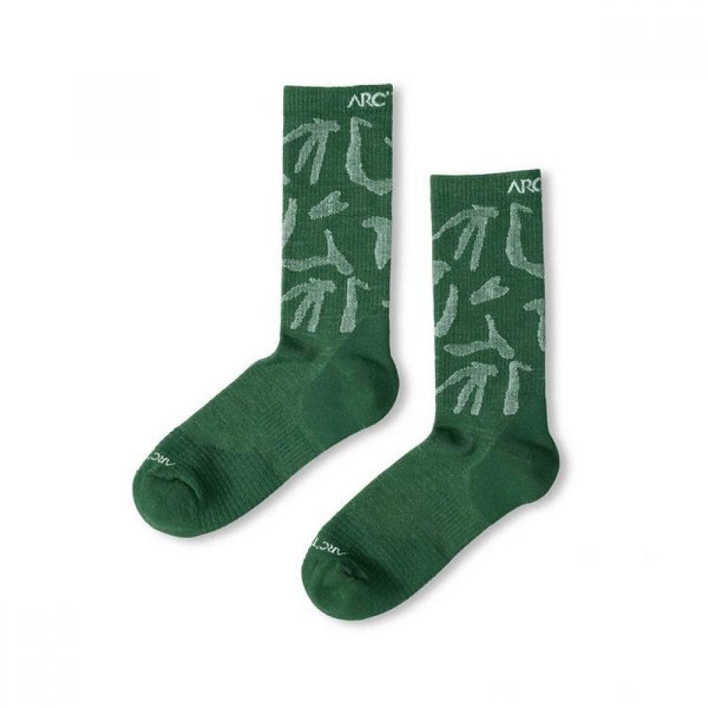 Arcteryx Merino Wool Grotto Mid Socks Aepsu08543 Eden White LG/Free
