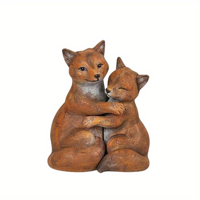 Kreativ kjærlighet Dyreklem Statue Harpiks Håndverk Dyrekjærlighet Par Kosing Figur Bryllup Jubileer Gaver Bursdag Hjem Dekorasjoner